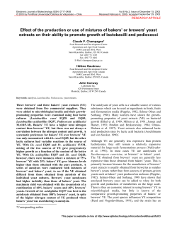Effect of the production or use of mixtures of bakers` or brewers