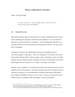 Money Laundering in Cyberspace