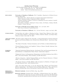 Jordan Carr Peterson - University of Southern California