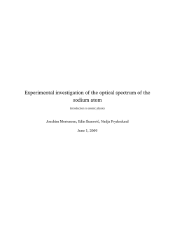 Experimental investigation of the optical spectrum of the sodium atom