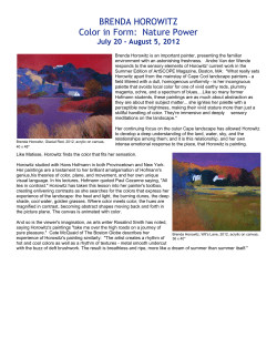 BRENDA HOROWITZ Color in Form: Nature Power