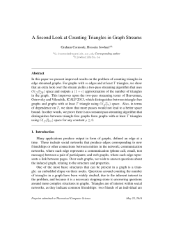 A Second Look at Counting Triangles in Graph Streams