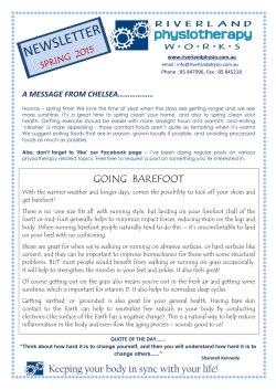 Keeping your body in sync with your life! GOING BAREFOOT