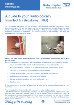 Gastrostomy (RIG) - Derby Teaching Hospitals NHS Foundation Trust