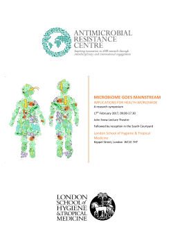 MICROBIOME GOES MAINSTREAM - Antimicrobial Resistance Centre