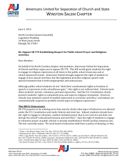 letter - Americans United for Separation of Church and State