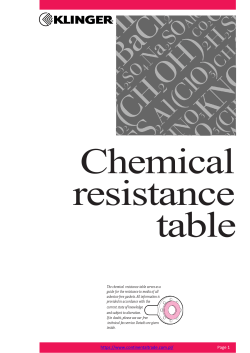 KLINGER Chem Resistance