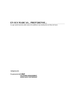 en sus marcas... prep&aacute;rense... - Nonprofit Management Solutions