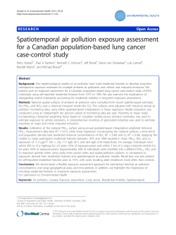 Spatiotemporal air pollution exposure assessment for a Canadian