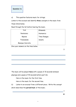 1 a) This question features music for strings. Listen to this excerpt