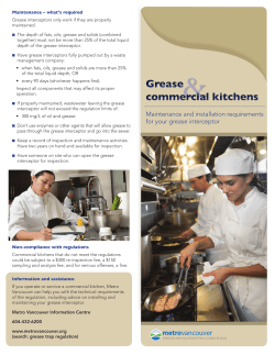 Grease and Commercial Kitchens Brochure