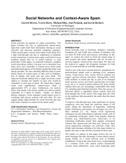 Social Networks and Context-Aware Spam