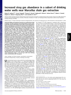 Increased stray gas abundance in a subset of drinking water wells