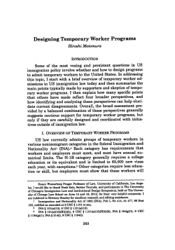 Designing Temporary Worker Programs - Chicago Unbound