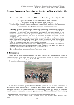 Modern Government Formation and its effect on Nomadic Society