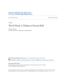 The R-Word: A Tribute to Derrick Bell