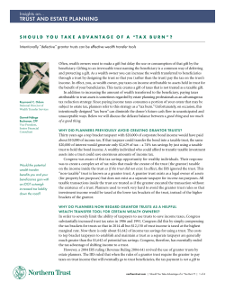 Should You Take Advantage of a "Tax Burn"?