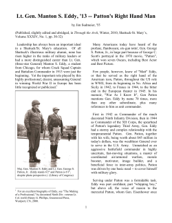 Patton`s Right Hand Man