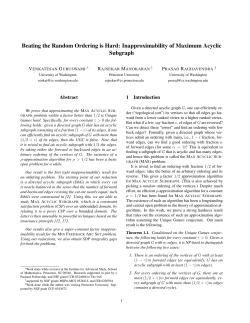 Beating the Random Ordering is Hard: Inapproximability of