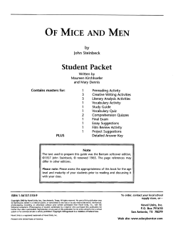 OF MICE AND MEN - PopulationMe.com