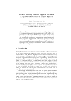 Partial Parsing Method Applied to Rules