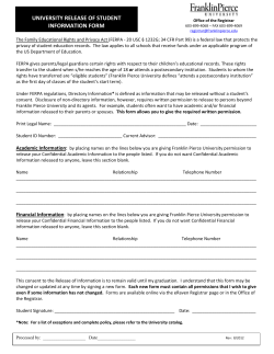 Student Release of Information (FERPA) Form