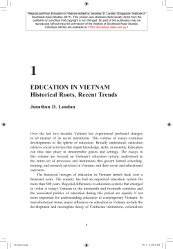 Education in Vietnam: Historical Roots, Recent Trends