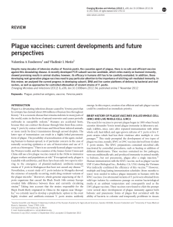 Plague vaccines: current developments and future