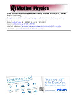 Event-by-event respiratory motion correction for PET with 3D internal