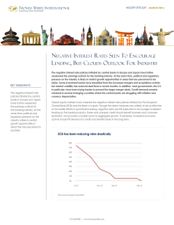 NEGATIVE INTEREST RATES SEEN TO ENCOURAGE LENDING