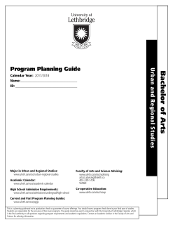 Bachelor of Arts - University of Lethbridge