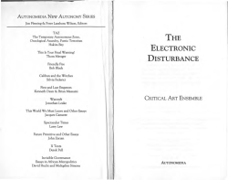Electronic DISTURBANCE - art310-f12-hoy