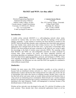 MANET and WSN: Are they alike?