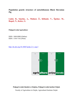 Population genetic structure of autochthonous Black Slavonian Pig