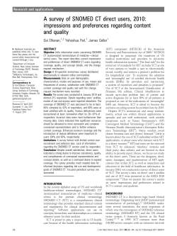 A survey of SNOMED CT direct users, 2010: impressions and