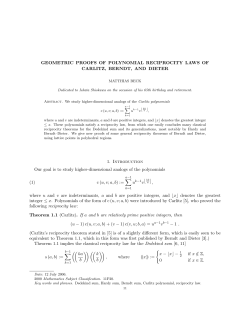 GEOMETRIC PROOFS OF POLYNOMIAL
