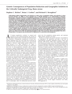 Genetic Consequences of Population Reduction and Geographic