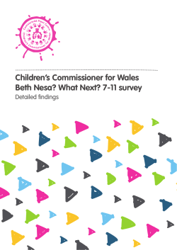 Children`s Commissioner for Wales Beth Nesa? What Next? 7