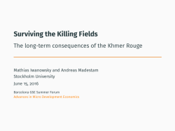 Surviving the Killing Fields - The long-term consequences