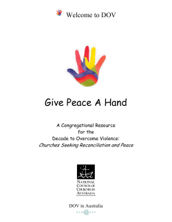 Give Peace A Hand - National Council of Churches in Australia
