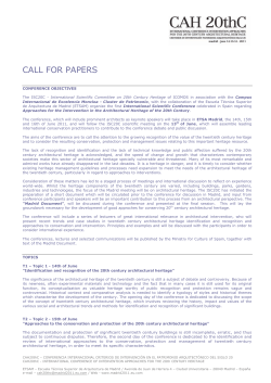 CAH20THC-Call for papers - Universidad Polit&eacute;cnica de Madrid