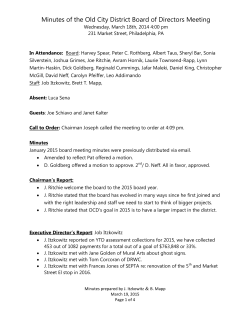 Board Minutes March 18, 2015
