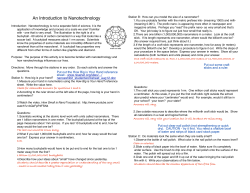 Introduction to Nanotechnology (teacher copy)