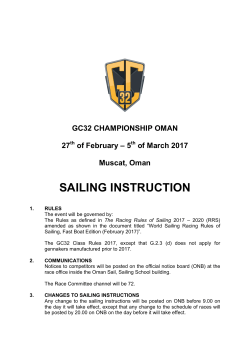 Sailing Instructions