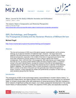 ISIS, Eschatology, and Exegesis