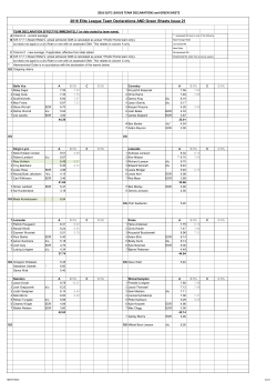 2016 Elite League Team Declarations AND Green Sheets Issue 21