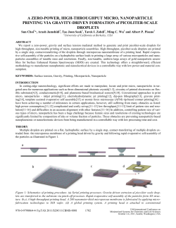 a zero-power, high-throughput micro, nanoparticle printing via