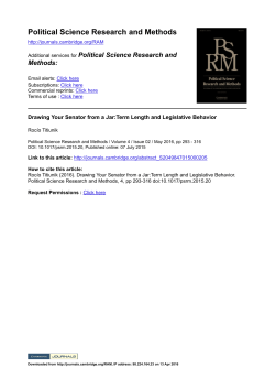 Political Science Research and Methods
