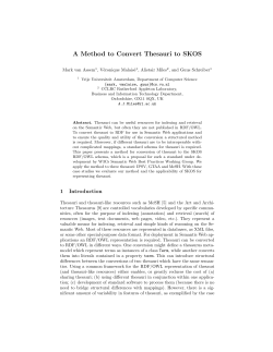 A Method to Convert Thesauri to SKOS - cs.vu.nl