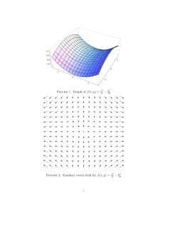 Figure 1. Graph of f(x, y) = &minus; y2 Figure 2. Gradient vector